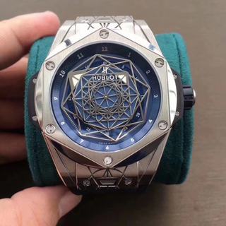 Replica Hublot Big Bang Sang Titanium Blue 415.NX.7179.VR.1704.MXM18 WWF Factory Titanium Blue Dial Swiss HUB1213 UNICO Manufacture
