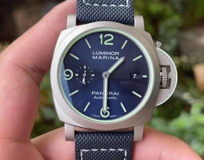 PAM1117 Lum. Marina Auto 44mm TI/NY Blue VS Factory P9010