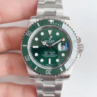Replica Rolex Submariner Date Noob Factory V3 1:1 Best Edition, Stainless Steel, Green Ceramic Bezel & Platinum Markers, Green Dial, NEW Rolex Stainless Steel Bracelet, SWISS ETA 2836 Automatic Movement