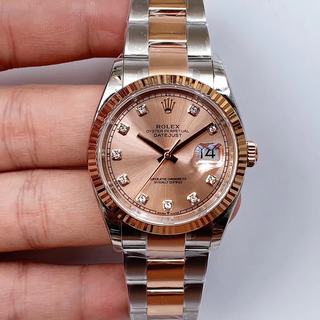 Replica Rolex Datejust 36mm 126231 EW Factory SS & Two-Tone Rose Gold Rose Dial Swiss 3235