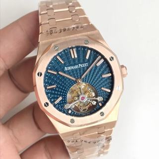 Replica Audemars Piguet Royal Oak Tourbillon Extra Thin 26522 R8 Factory 1:1 Best Edition, 41MM, Rose Gold, Blue Dial, Rose Gold Bracelet, SWISS Audemars Piguet 2924 Manual Winding