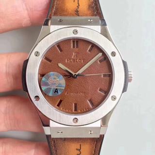 Replica Hublot Classic Fusion Berluti Scritto Limited Edition 511.TX.050T.VR.BER16 SR Factory V2 1:1 Best Edition, Stainless Steel, Brown Leather Dial, Brown Leather Strap, SWISS Hublot HUB1100 Automatic Movement