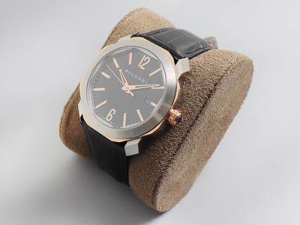 Replica Bvlgari Octo Solotempo 101964 The Best BV Factory Silver with Rose gold and Black Dial Swiss BVL193