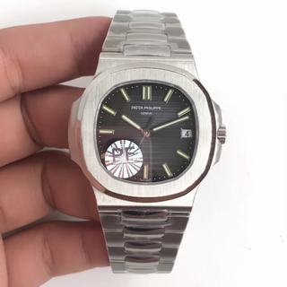 Replica Patek Philippe Nautilus Jumbo 5711 PF 1:1 Best Edition Gray Textured Dial on SS Bracelet A324 Clone