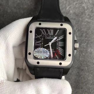 Replica Cartier Santos 100 XL WSSA0006 V6 Factory PVD 1:1 best edition, & Stainless Steel Black Dial Swiss 2824-2