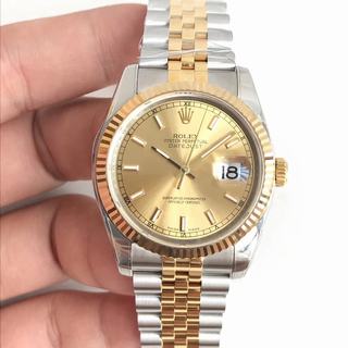 Replica Rolex Datejust 36MM 116233 Noob Factory AR V2 1:1 Best Edition, Stainless Steel, Yellow Gold Bezel, Champagne Dial, Stainless Steel & Yellow Gold Bracelet, SWISS Rolex 3135 Automatic Movement