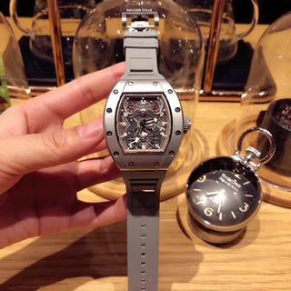 Replica Richard Mille RM022 Aerodyne Dual Time Zone Noob Factory V6F 1:1 Best Edition, Power Reserve, GMT, Titanium, Skeleton Dial, Gray Rubber Strap, M9015 Automatic Movement