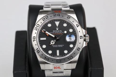 Replica Rolex Explorer II 216570-77210 GM Factory V2 1:1 Best Edition, 42MM, GMT, Stainless Steel, Black Dial, NEW Rolex 904L Stainless Steel Bracelet, SWISS ETA 3187 Automatic Movement