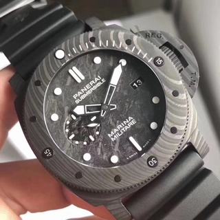 Replica Panerai Luminor Submersible 1950 PAM 979 VS Factory 1:1 Best Edition, 47MM, Forged Carbon, Rotating Bezel, Black Dial, Black Rubber Strap, SWISS P9000 Automatic Movement