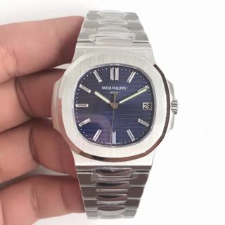 Replica Patek Philippe Nautilus Jumbo 5711 40th PF 1:1 Best Edition Blue Textured Dial on SS Bracelet A324 Clone