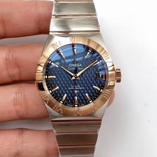 Replica Omega Constellation 38MM VS Factory SS & Rose Gold Blue Dial Swiss 8500