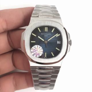 Replica Patek Philippe Nautilus Jumbo 5711 PF 1:1 Best Edition Blue Textured Dial on SS Bracelet A324 Clone
