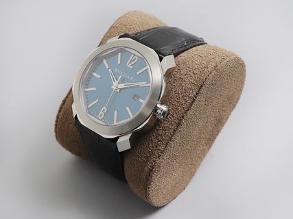 Replica Bvlgari Octo Solotempo 101964 The Best BV Factory Silver With Blue Dial Swiss BVL193