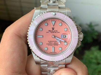 Replica Rolex Submariner Pink GM Factory Custom Made Limited Edition Skull Bracelet 904L stainless steel ETA3134