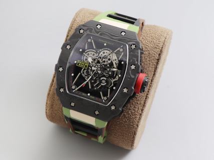 Replica Richard Mille RM35-01 Rafael Nadal New KV Factory V3 Maximum?version Forged Carbon Black Dial M8215