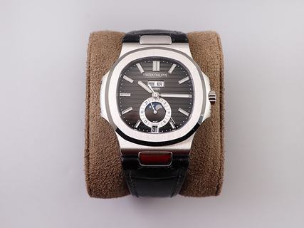 Replica Patek Philippe Nautilus Annual Calendar Moonphase 5726 GR Factory V2 SS Black Dial Swiss 324