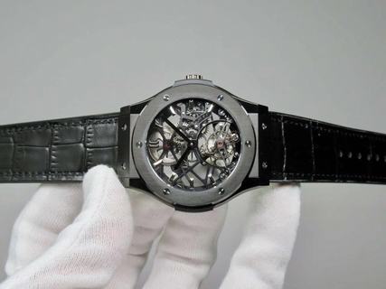 Replica Hublot Classic Fusion Tourbillon JB Factory 1:1 best edition,Ceramic Black Dial Swiss HUB6010