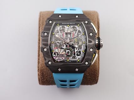 Replica Richard Mille RM011 NTPT Chrono KV Factory V2 Latest Maximum version Forged Carbon Black Dial Swiss 7750 