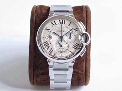 Replica Ballon Bleu De Cartier W6920078 44MM ZF Factory SS Silver Dial Swiss 1904 MC