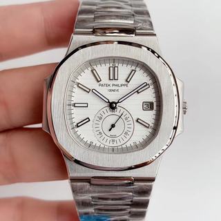 Replica Patek Philippe Nautilus MIYOTA 9015 White Dial Silver Stainless Steel 410L Swiss Movement