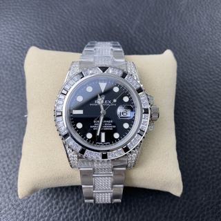 Replica Rolex Submariner Date 116610LN KS Factory 1:1 best edition, SS & Diamonds Black Dial Swiss 2836-2