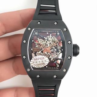 Replica Richard Mille RM35-02 Americas KV Factory 1:1 Best Edition, Ceramic, Skeleton Dial, Black Rubber Strap, M8215 Automatic Movement