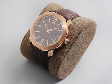 Replica Bvlgari Octo Solotempo 101964 The Best BV Factory Rose gold and Brown Dial Swiss BVL193