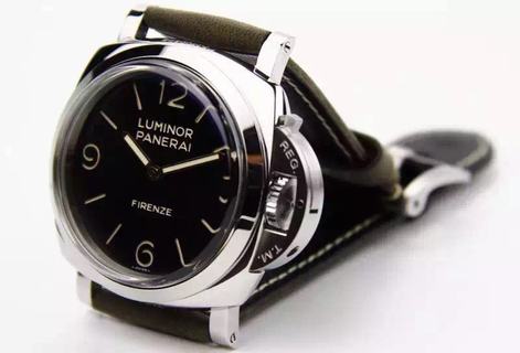 Replica Panerai Luminor 1950 Firenze PAM605 ZF Factory V6F 1:1 ZF Best Edition, 47MM, Stainless Steel, Anthracite Dial, Brown Leather Strap, SWISS P3000 Manual Winding