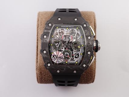 Replica Richard Mille RM011 NTPT Chrono KV Factory V2 Latest Maximum version Forged Carbon Black Dial Swiss 7750 