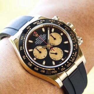 Replica Rolex Daytona 116518 LN Paul Newman AR Factory 1:1 Best Edition Black Dial on Oysterflex Strap A4130 Super Clone