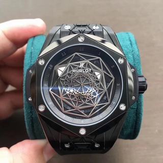 Replica Hublot Big Bang Sang Bleu Black Magic 415.CX.1112.VR.MXM18 WWF Factory PVD Black Dial Swiss HUB1213 UNICO Manufacture