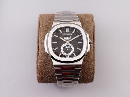Replica Patek Philippe Nautilus Annual Calendar Moonphase 5726 GR Factory V2 SS Black Dial Swiss 324