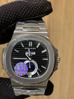Replica Patek Philippe Nautilus Annual Calendar Moonphase 5726/1A-001 KM Factory V2 1:1 Best Edition, Moonphase, 40.5MM, Stainless Steel, Brown Dial, Stainless Steel Bracelet, SWISS Patek Philippe 324 S QA LU 24H/303 Automatic Movement