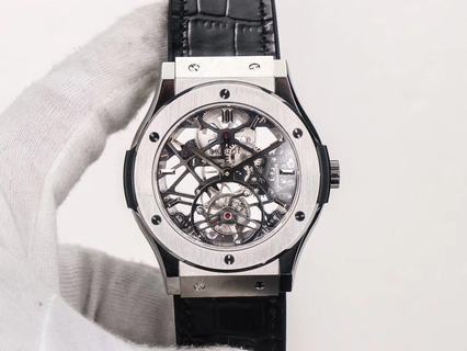 Replica Hublot Classic Fusion Tourbillon JB Factory Ceramic Black Dial Swiss HUB6010,The best tourbillon watch is made in JB factory!