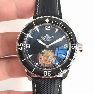 Replica Blancpain Fifty Fathoms Tourbillon ZF Factory 1:1 Best Edition, Stainless Steel, Ceramic Bezel, Black Dial, Black Nylon Strap/Extra Black Nylon Strap, SWISS Tourbillon Automatic Movement