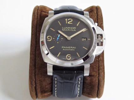 Replica Panerai Luminor Marina 1950 3 Days Automatic Acciaio PAM1312 ZF Factory 1:1 Best Edition, 44MM, Stainless Steel, Black Dial, Black Leather Strap, SWISS Panerai P9010 Automatic Movement