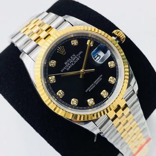 Replica Rolex Datejust 36mm 126233 EW Factory & Yellow Gold# Black Dial Swiss 3235