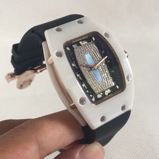 Replica Richard Mille RM07 Ladies Limited Edition Noob Factory KV 1:1 Best Edition, PVD, White Ceramic, Black Rubber Strap, M6T51 Automatic Movement