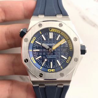 Replica Audemars Piguet Royal Oak Offshore Diver 15710 Blue JF 1:1 Best Edition On XS Blue Rubber Strap A3120(Free Blue Rubber Strap)