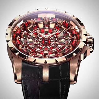 Replica Roger Dubuis Excalibur Knights Of The Round Table III RDDBEX0785 ZZ Factory 1:1 best edition, Rose Gold Red Dial M9015