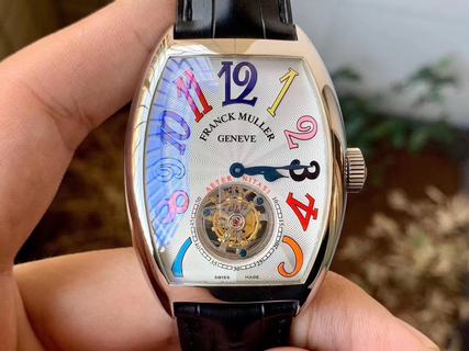 Replica Franck Muller Crazy Color Dreams Tourbillon 8880 BM Factory 1:1 best edition,White Dial Swiss Tourbillon