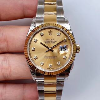 Replica Rolex Datejust 36mm 126233 EW Factory SS & Two-Tone Yellow Gold Champagne Dial Swiss 3235