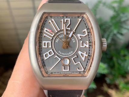 Replica Franck Muller Vanguard V45 GF Factory Titanium Anthracite Dial Swiss 2824