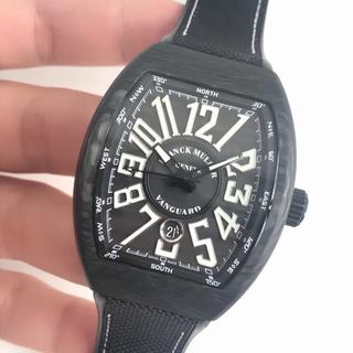 Replica Franck Muller Vanguard V 45 SC DT NR BR Factory 1:1 Best Edition, Forged Carbon, Forged Carbon Dial, Black Nylon Strap, Seiko NH35A Automatic Movement