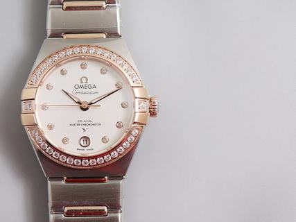 Replica Omega Constellation 123.55.38.20.99.001 29MM SSS Factory 1:1 best edition,Two-Tone Stainless Steel & Diamonds White Dial Swiss 8700