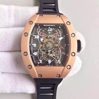 Replica Richard Mille RM022 Aerodyne Dual Time Zone Noob Factory V6F 1:1 Best Edition, Power Reserve, GMT, Rose Gold, Skeleton Dial, Black Rubber Strap, M9015 Automatic Movement