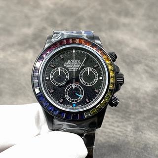 Replica Rolex Daytona Blaken Rainbow TW Factory PVD Black Dial Swiss 7750