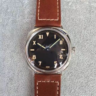 Replica Panerai Radiomir California PAM448 ZF Factory 1:1 Best Edition, 47MM, Stainless Steel, Black Dial, Brown Leather Strap, SWISS Panera P3000 Manual Winding