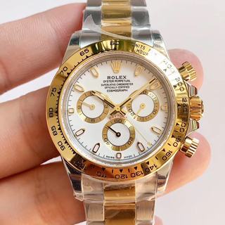 Replica Rolex Daytona Cosmograph 116523 Noob Factory 1:1 Maximum version 904L Stainless Steel 18K Yellow Gold Two-Tone White Dial Swiss 4130