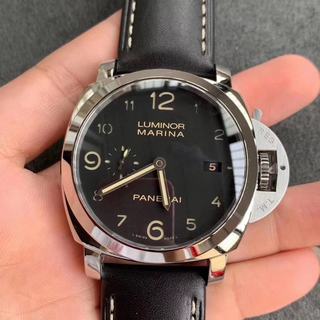 Replica Panerai Luminor Marina 1950 3 Days PAM359 VS Factory V2 1:1 Best Edition, 44MM, Stainless Steel, Black Dial, Brown Leather Strap, SWISS Panerai P9000 Automatic Movement